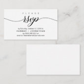 RSVP Hochzeiten per Telefon oder E-Mail Begleitkarte (Vorne/Hinten)