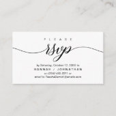 RSVP Hochzeiten per Telefon oder E-Mail Begleitkarte (Vorderseite)