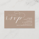 RSVP Hochzeiten per Telefon oder E-Mail Begleitkarte (Vorderseite)