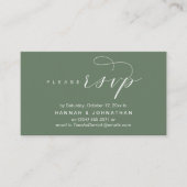 RSVP Hochzeiten per Telefon oder E-Mail Begleitkarte (Vorderseite)