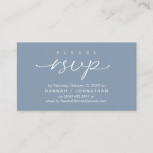 RSVP Hochzeiten per Telefon oder E-Mail Begleitkarte