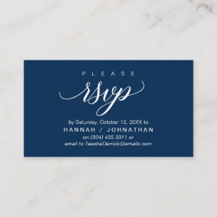 RSVP Hochzeiten per Telefon oder E-Mail Begleitkarte