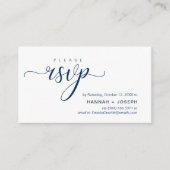 RSVP Hochzeiten per Telefon oder E-Mail Begleitkarte (Vorderseite)