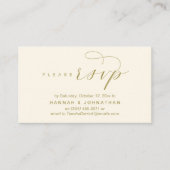 RSVP Hochzeiten per Telefon oder E-Mail Begleitkarte (Vorderseite)