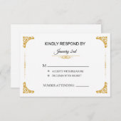 RSVP-Hochzeitkarte (Vorne/Hinten)