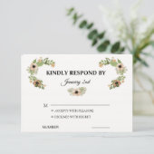 RSVP-Hochzeitkarte (Stehend Vorderseite)