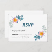 RSVP-Hochzeitkarte (Vorne/Hinten)