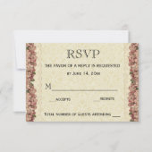 RSVP-Hochzeitkarte / Blumenspitze Vintag RSVP Karte (Vorderseite)