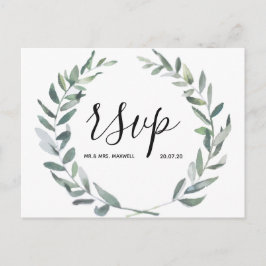 Rsvp-Hochzeitkarte | Botanischer Blumenstrauß Einladungspostkarte