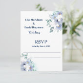 RSVP-Hochzeitkarte Dankeskarte (Stehend Vorderseite)
