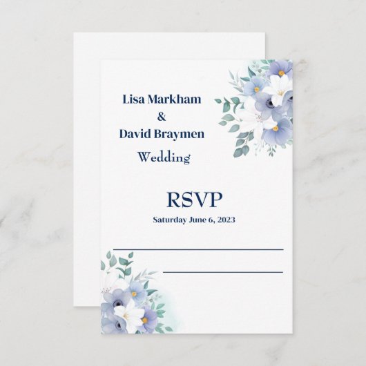 RSVP-Hochzeitkarte Dankeskarte (Vorne/Hinten)