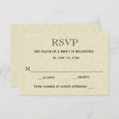 RSVP-Hochzeitkarte / Ecru Lace RSVP Karte (Vorne/Hinten)