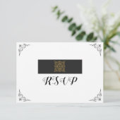 RSVP-Hochzeitkarte Einladung (Stehend Vorderseite)