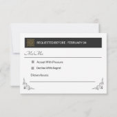 RSVP-Hochzeitkarte Einladung (Rückseite)