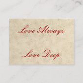 RSVP-Hochzeitkarte - Liebe immer Liebe Tiefe Begleitkarte (Rückseite)