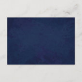 RSVP-Hochzeitkarte, Navy Blue Texture RSVP Karte (Rückseite)