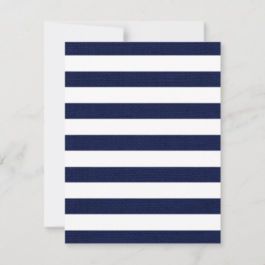 RSVP-Hochzeitkarte | Navy, White Imitats Burlap St RSVP Karte (Rückseite)