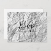 Rsvp-Hochzeitkarte | Paper Script Postcard Einladungspostkarte (Vorne/Hinten)