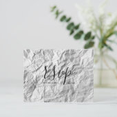 Rsvp-Hochzeitkarte | Paper Script Postcard Einladungspostkarte (Stehend Vorderseite)