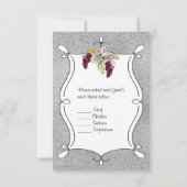 RSVP-Hochzeitkarte | Pflaume, IMITATE, Silberfolie Einladung (Rückseite)