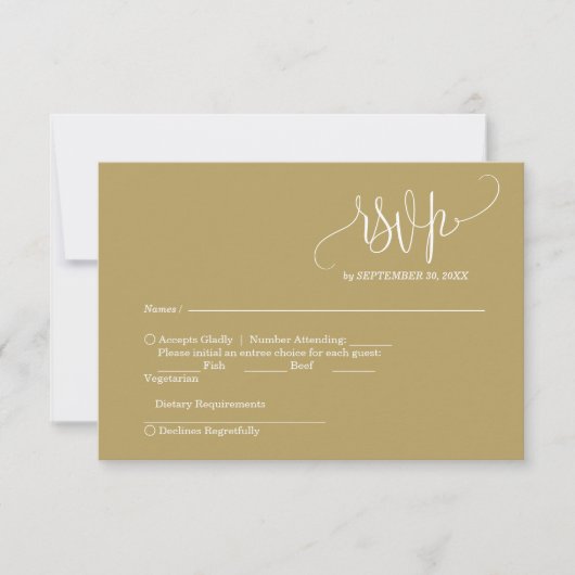 RSVP-Hochzeitkarte RSVP Karte (Vorderseite)