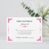 RSVP-Hochzeitkarte RSVP Karte (Stehend Vorderseite)