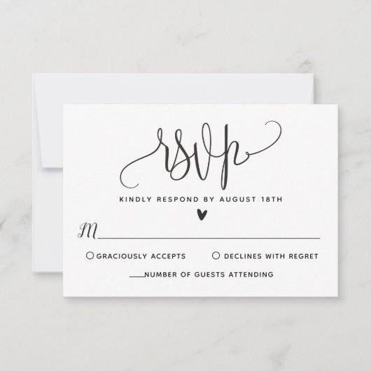 RSVP-Hochzeitkarte RSVP Karte (Vorderseite)