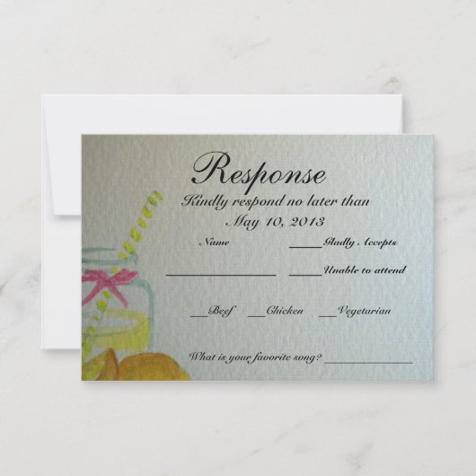 RSVP-Hochzeitkarte RSVP Karte (Vorderseite)