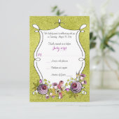 RSVP-Hochzeitkarte | Whimsisches Wasserfarben Flor Einladung (Stehend Vorderseite)