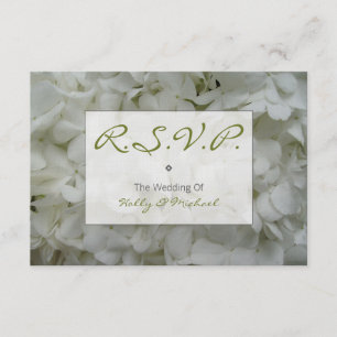 RSVP-Hochzeitkarte - White Hydrangeas RSVP Karte