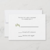 RSVP-Hochzeitkarte - White Hydrangeas RSVP Karte (Rückseite)