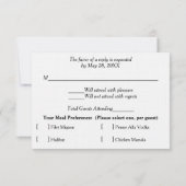 RSVP Hochzeitkarten Weiße Limone Hydrangea (Rückseite)