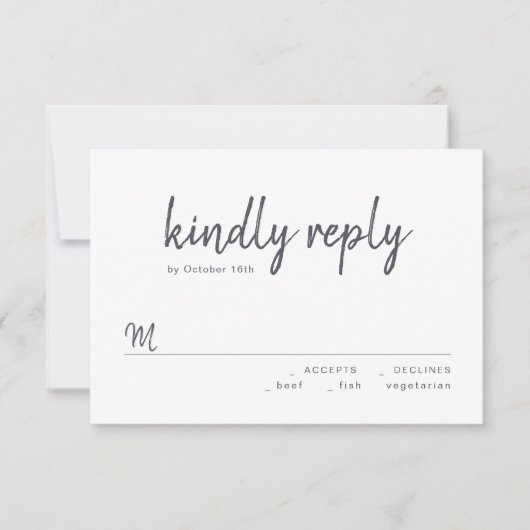 RSVP-Hochzeitskritik RSVP Karte (Vorderseite)