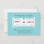 RSVP-Hochzeitsmaschine RSVP Karte (Vorderseite)