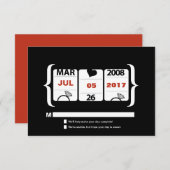 RSVP-Hochzeitsmaschine RSVP Karte (Vorne/Hinten)