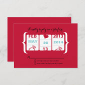 RSVP-Hochzeitsmaschine RSVP Karte (Vorne/Hinten)
