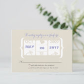 RSVP-Hochzeitsmaschine RSVP Karte (Stehend Vorderseite)