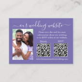 RSVP Hochzeitsszenario Details Foto 2 QR Periwinkl Begleitkarte (Vorderseite)