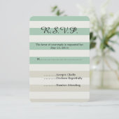 RSVP-Hochzeitszeitszettel, blasses und weißes Stre RSVP Karte (Stehend Vorderseite)