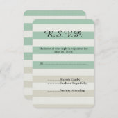 RSVP-Hochzeitszeitszettel, blasses und weißes Stre RSVP Karte (Vorne/Hinten)