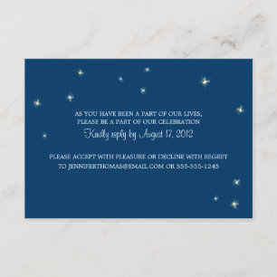 RSVP-Informationskarte Whimsy Fireflies RSVP Karte