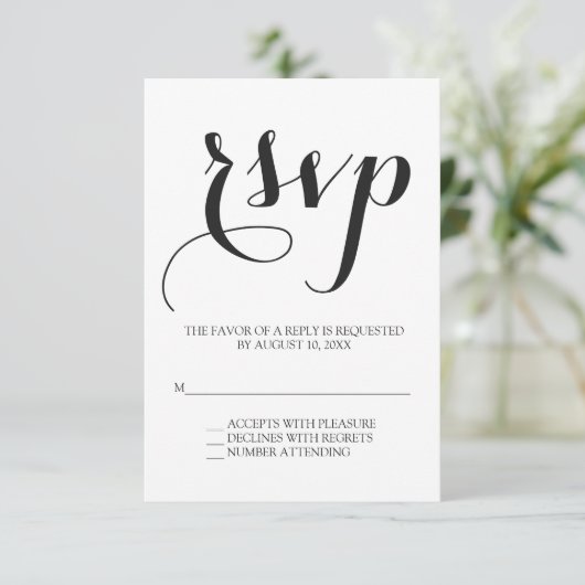 RSVP KARTE (Stehend Vorderseite)