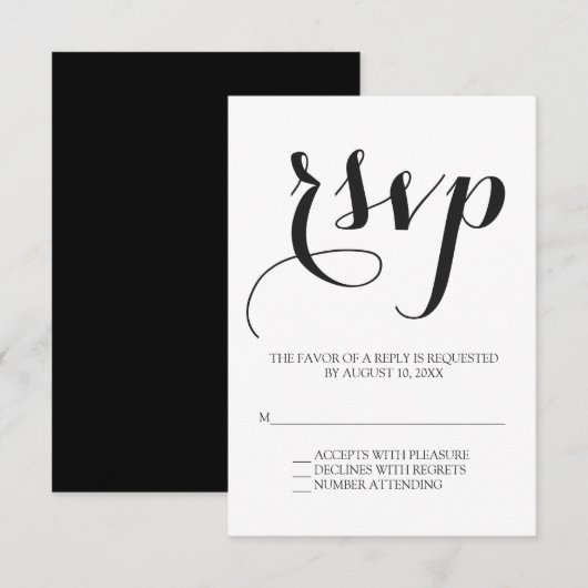 RSVP KARTE (Vorne/Hinten)