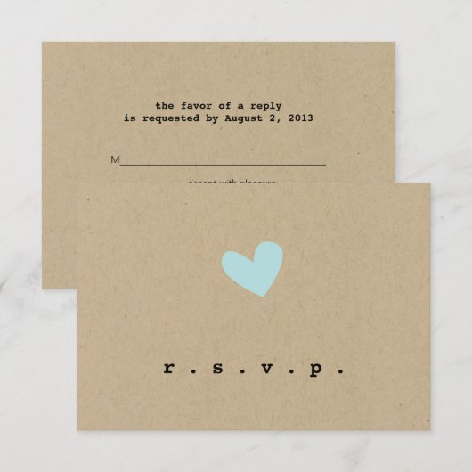 RSVP KARTE (Vorne/Hinten)