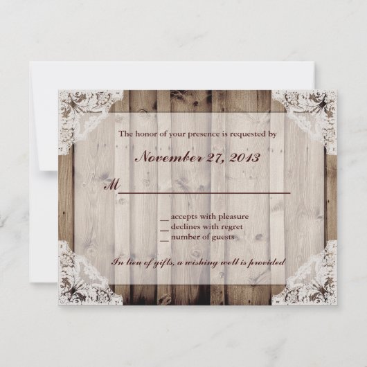 RSVP KARTE (Rückseite)