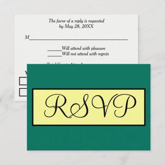 RSVP KARTE (Vorne/Hinten)