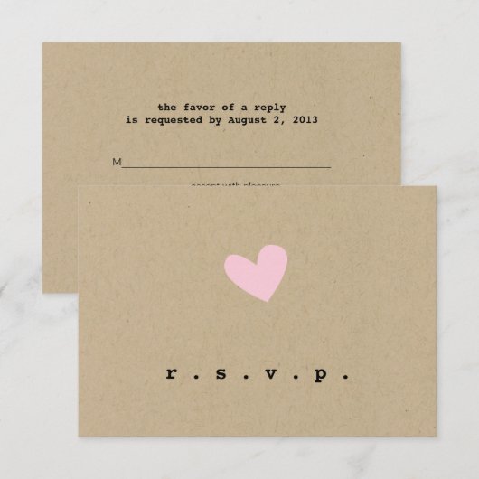 RSVP KARTE (Vorne/Hinten)