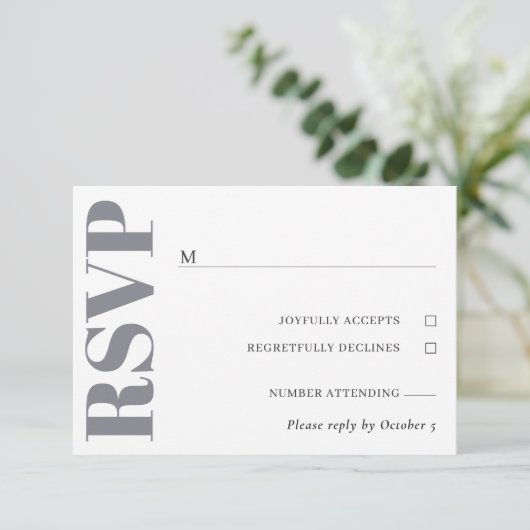 RSVP KARTE (Stehend Vorderseite)