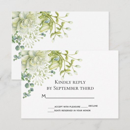 RSVP-Karte (Vorne/Hinten)