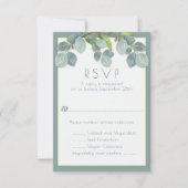 RSVP-Karte-Abteilung für Hochzeiten, botanische Eu Einladung (Vorderseite)